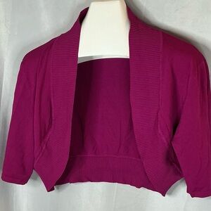City Chic Magenta Open-Front Shrug